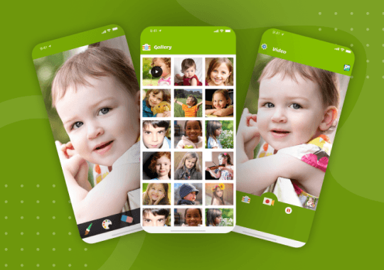 Dedicated camera app for kids