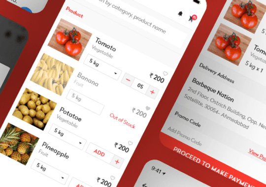 Buying bulk groceries made easy with the Grocery marketplace application.