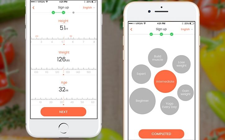 on demand diet and nutrition app registration