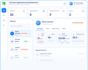 Clinician Applications & Dashboards